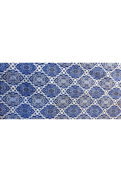 Ottoman Patterned 6 Square Meter Carpet Cover, Savan, Multi-Purpose Pique, Cotton
