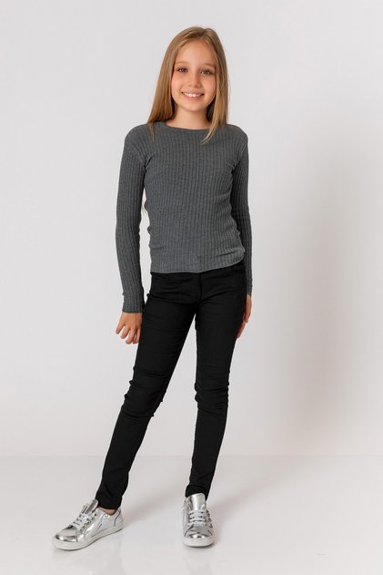 Girl's Gray Knitwear Bady