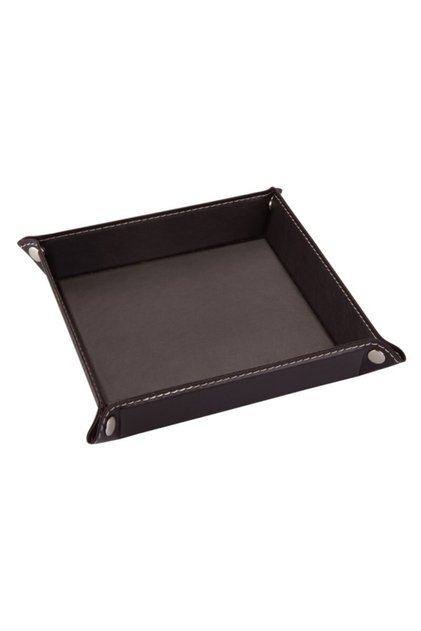 Coș pătrat de masă din piele artificială 16,5x16,5 cm