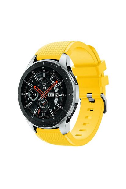 TahTicMer Huawei Watch Gt2 46mm Sport Kordon Silikon Sarı - 1