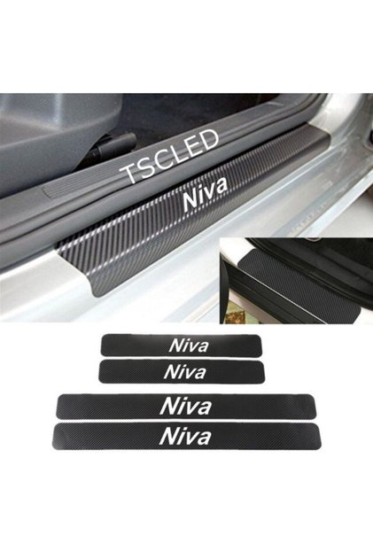 Lada Niva Carbon Door Sill Protection Sticker Adhesion (Set of 4)