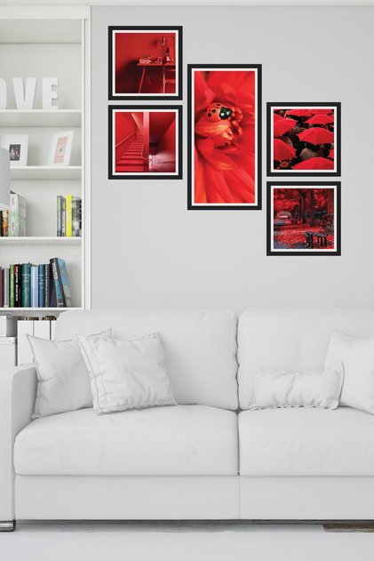 Collage Style 5 Parçalı Mdf Tablo Atf287
