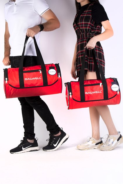 Unisex Red Set Sports And Travel Bag