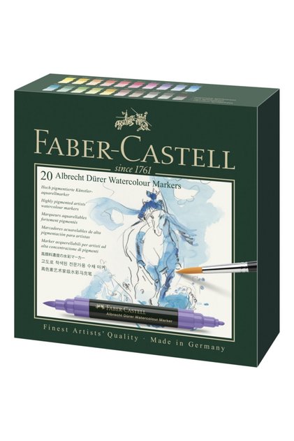 Albrecht Dürer Watercolour Marker Fırça Uçlu Kalemi Seti 20 Renk