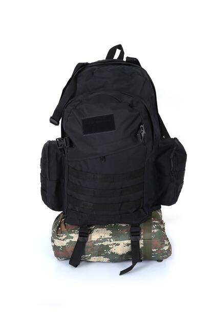 Black Outdoor Tactical Military Mountaineer Bag 75 L