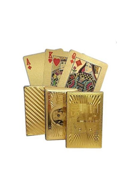Cadence Golden Sarı Renk Dolar İskambil Kağıdı Hediyelik Özel