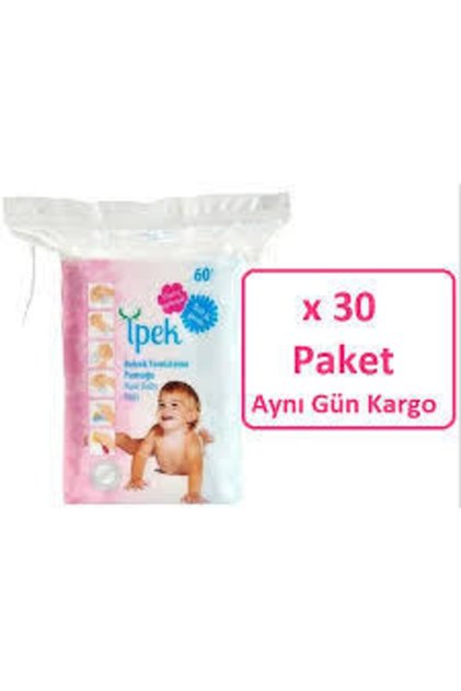 Bebek temizleme pamuğu 60ADET X 30 PAKET