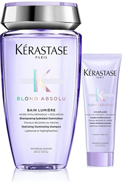 Kérastase Bain Lumière & Cicaflash 1000m Kerastase Blond Absolu Bain Lumiere Şampuan 250 ml + Bakım Sütü