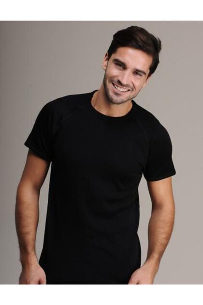 Men's Black Half Sleeve Thermal