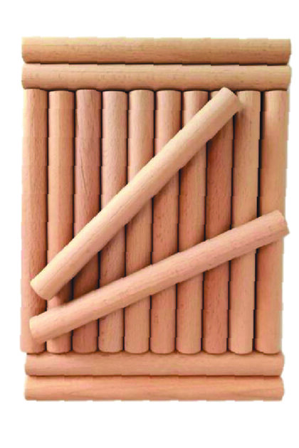 Stick de ritm din lemn preșcolar Instrument muzical de percuție groasă 1 pereche (2 buc)