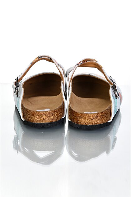 azizsahinshoes 6289 Turuncu Kelebek Çapraz Sabo Terlik - Fiyatı