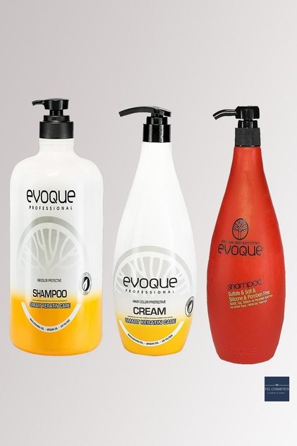 Evoque Smart Keratin Shampoo + Conditioner + Sulfate-Free Shampoo 1000ml