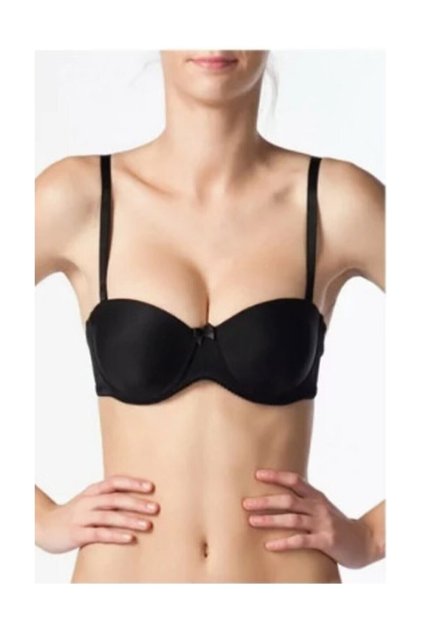 Women's Black Non-Supported, Non-Padded, Strapless Bra