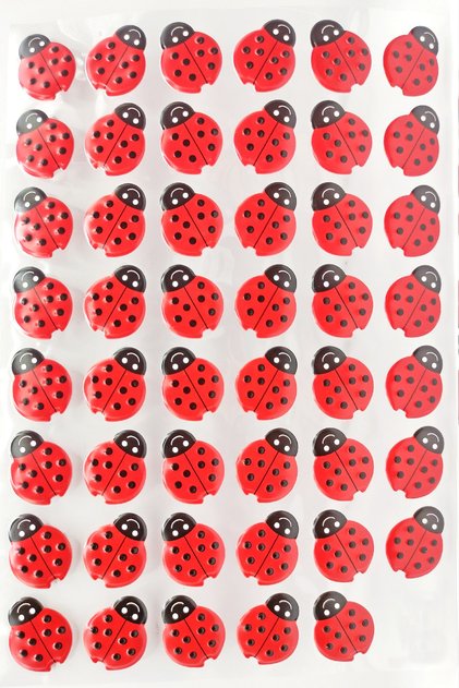 Sticker Embossed A4 Size Stiker Notebook, Planner Label (LIM044) - Ladybug