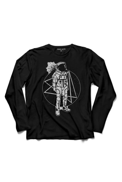 Flying Astronaut Space Cosmos Space Galaxy Planet Long Sleeve T-Shirt
