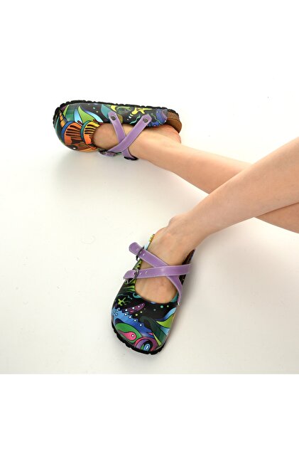 さっちん③ azizsahinshoes 5405 Okyanus Desen Çapraz Sabo Terlik - Fiyatı
