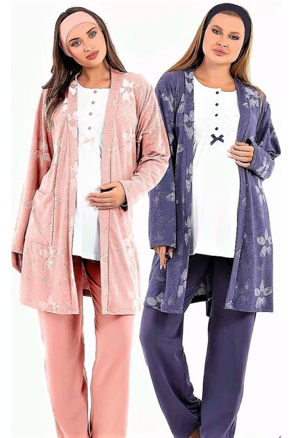 Sabahlıklı Loğusa Pijama Takımı Indigo.yeni Sezon