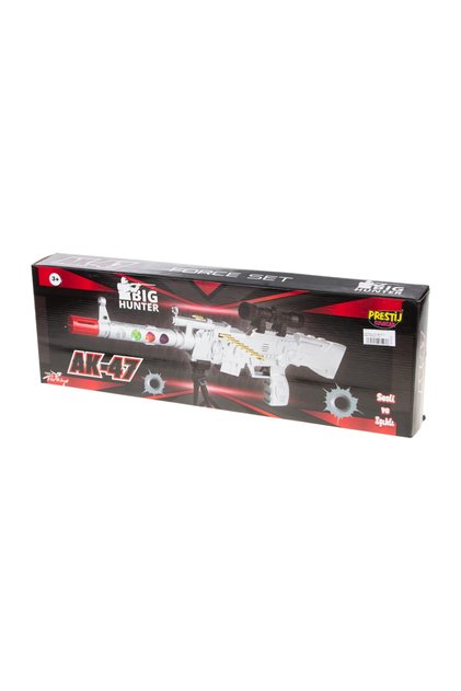 Kutulu Pilli Işıklı Ak-47 Tüfek Fab(6868) 4436