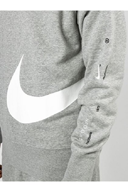 nike sportswear swoosh crew ft erkek sweatshirt