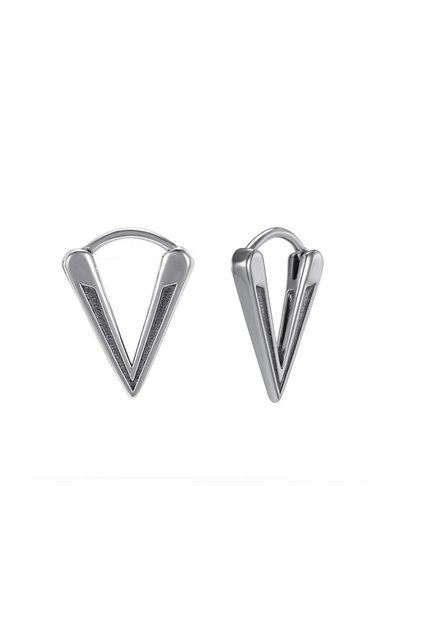 Mini Triangle Spike Small High Polishing 316l Steel Men's Earrings
