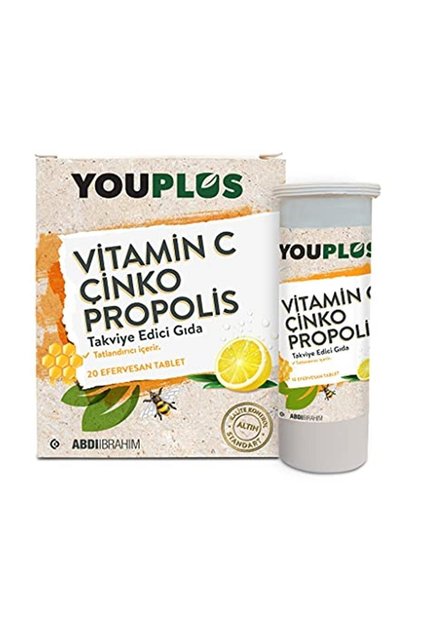 Vitamin C Çinko Propolis 20 Efervesan Tablet