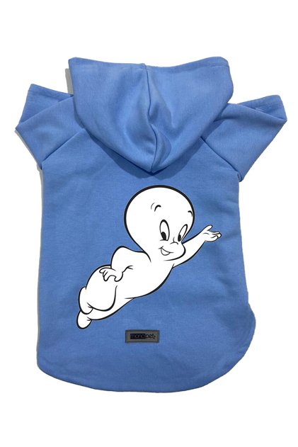 Hooded Fleece Sweatshirt Dog And Cat Outfit & Dress - Blue Casper - Size Xs