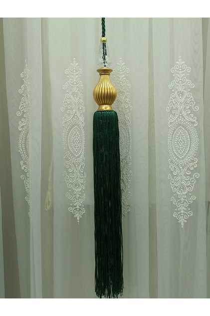 Background Curtain Medium Pendant Lamp Emerald Green