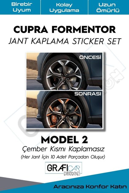 Cupra Formentor Rim Coating Sticker Set - Easy Application-Long Lasting-Aesthetic Appearance