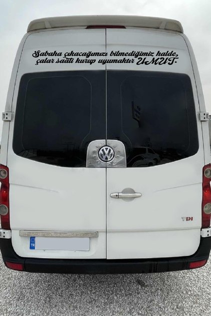 Car Window Writing Words Long Sticker - Commercial - Service - Minibus - Panel Van Back Writing Word Sticking Words