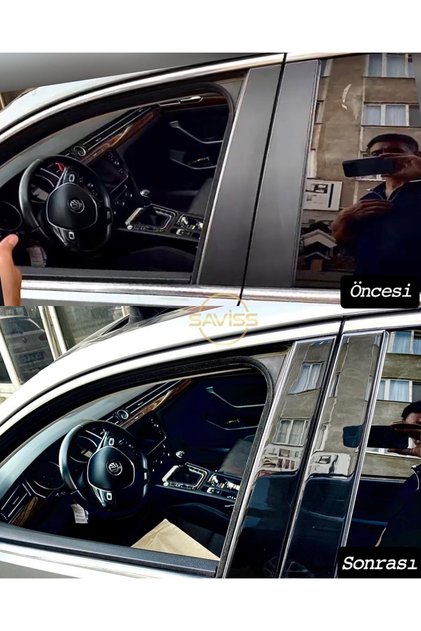 Passat B8 1.kalite 3m Bant Kapı Direk Maun Kaplama ,dış Cam Çıta Kaplama,piano Black Siyah