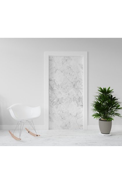 White Thick Foil Patterned Adhesive Door Covering Foil/200cmx90cm