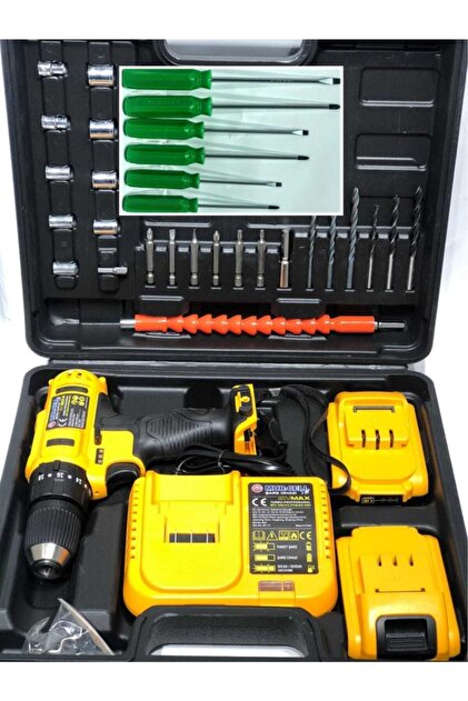 Mur-Cell 21 V Şarzlı Matkap Vidalama Darbeli Setli 6 Lı Tornavida