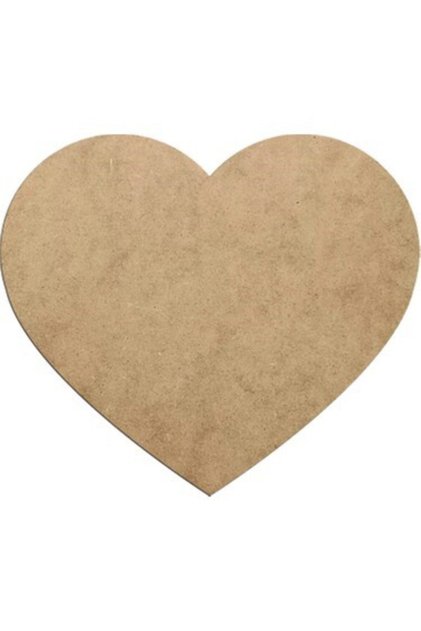 12 Pieces 33 Cm 3 Mm (2.7 Mm) Raw MDF Duralite Supla Heart