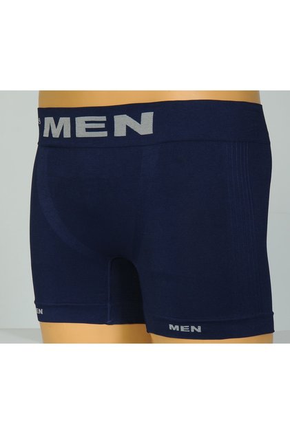 Men's Seamless Navy Blue Boxer