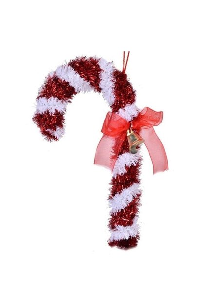Christmas Pine Tree Bell Walking Stick Ornament 17 Cm 1 Piece