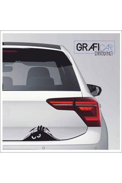 Ghost Looking From Behind Sticker