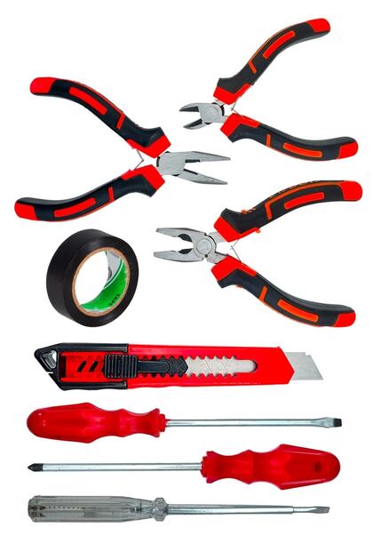 MOONSHOP 3 Lü Mini Pense Yan Keski Kargaburnu Set+3 Lü Tornavida+
