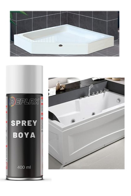 Duşakabin Jakuzi Beyaz Sprey Boyası Suya Dayanıklı 400 Ml.