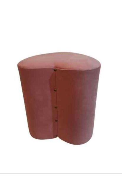 ne-sil home furniture Silinebilir Kumaş Kalpli Puf Pembe - 1