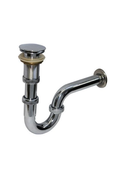 Krom Lavabo Sifonu Krom Lavabo Gideri Pop-up Ø32 Mm U Borulu - Pirinç Malzemel Kaliteli Lüks