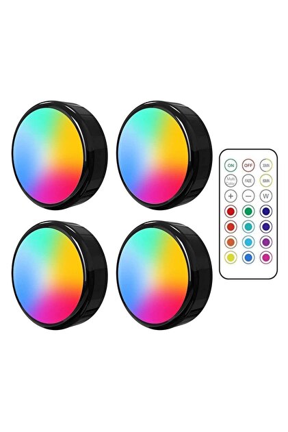 UpWay 4 Lü Set Led Aydınlatma Dekoratif Rgb Gece Lambası 12 Renk