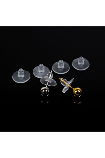 30 Adet (15 Çift) - 10 Mm Plastik Küpe Pistonu, Küpe Arkalığı, 1.kalite