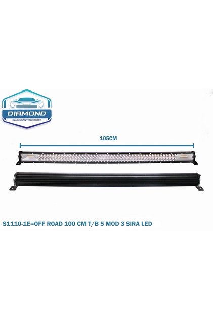 Off Road Led Bar 3 Sıra 105 Cm Turuncu Beyaz 5 Mod