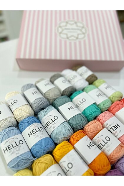 ほいっぷくりーむ  M〜L 30セット Genel Markalar Hello Iplik Seti 30'lu Punch Ve Amigurumi Ipi 25 gr