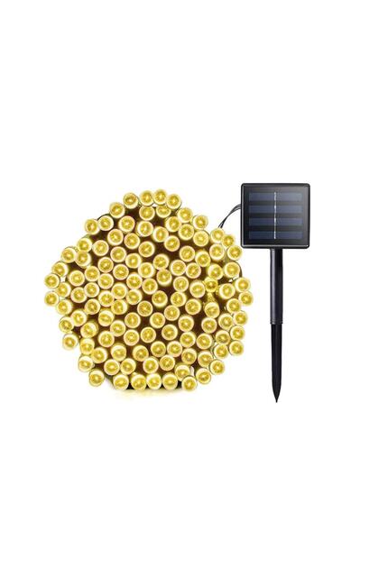 Solar Dış Bahçe Güneş Enerjili 20metre 200 Led 8 Modlu Şerit Led Aydınlatma