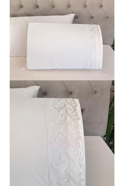 Ivy French Laced White 2-Piece Pillow Case 50&70