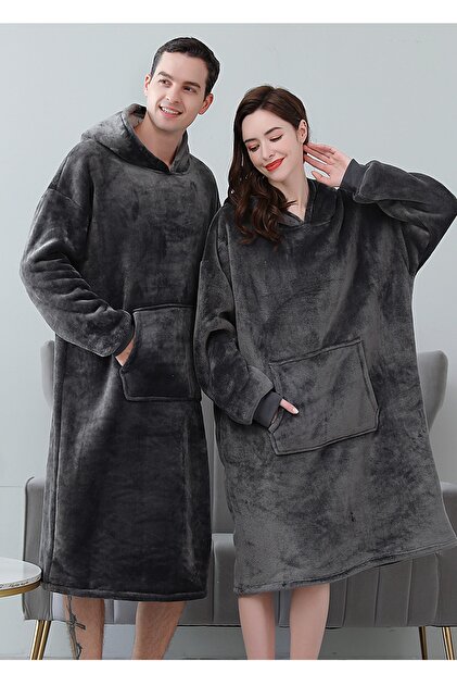 Mulberry Wellsoft Kapşonlu Giyilebilir Tv Battaniyesi Unisex Over