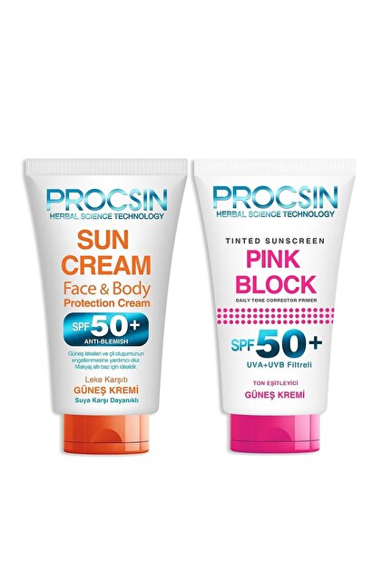 PROCSIN Pink Block Leke Karşıtı Güneş Bakım Paketi - Fiyatı, Yorumları
