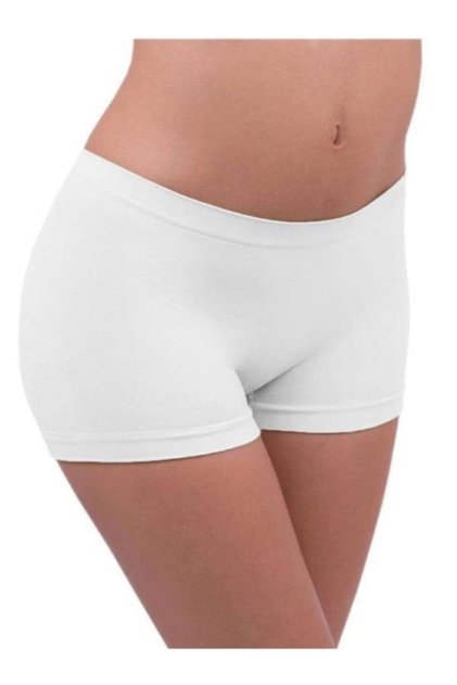 Kadın Beyaz Iz Yapmaz Yüksek Bel Boxer 830