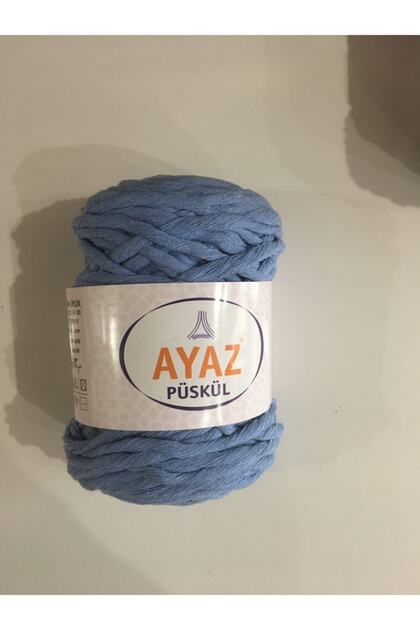 Snur Macrame ciucuri 04 Albastru